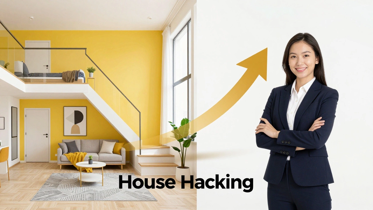 Conceptual image of a duplex property representing the house hacking strategy