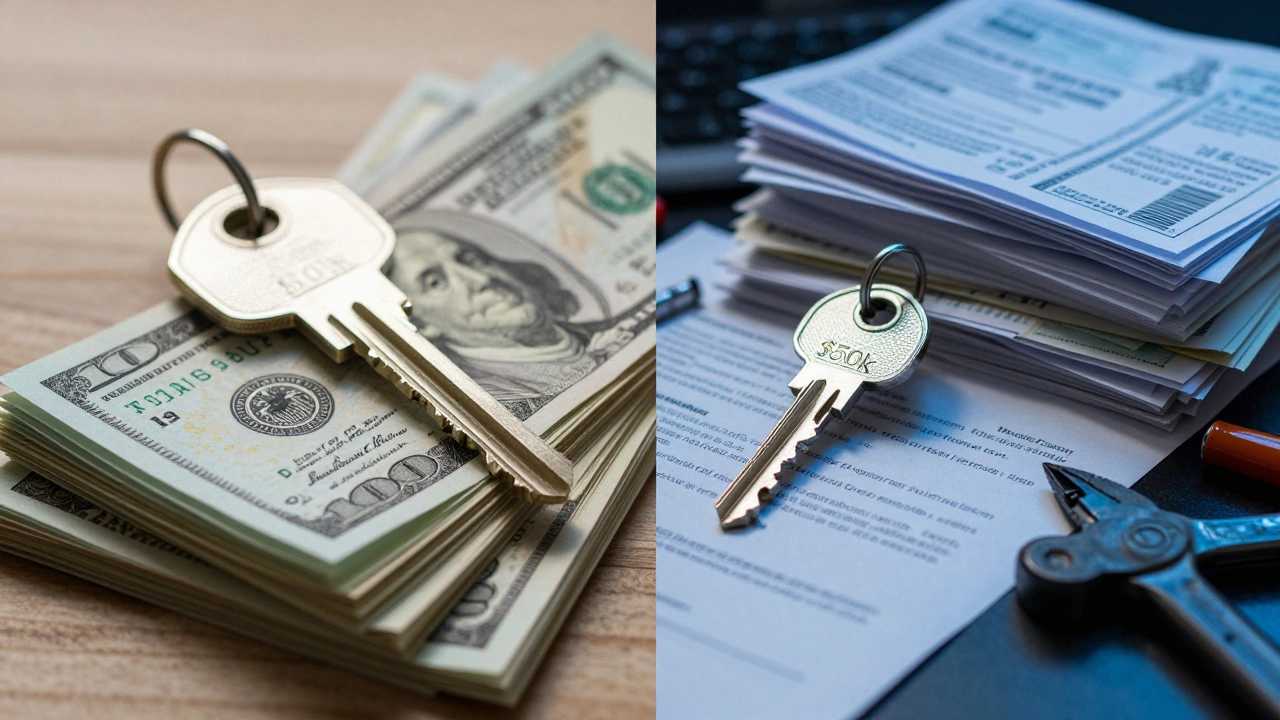 Conceptual image showing hidden costs of cheap housing